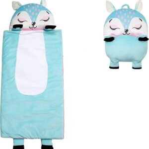 Kid's Nap Buddies Character Preschool Nap Mat, Toddler Sleeping Bag with Pillow for Daycare, Ages 3+