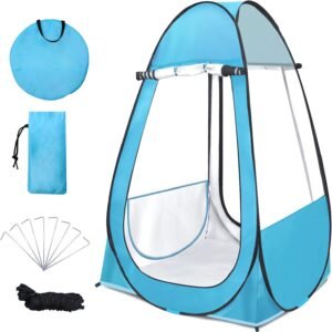 Pop Up Tent, Clear Outdoor Tents Sports Fishing, Rainproof and Windproof Beach Camping, Lightweight and Sturdy, Easy Set Up, UPF 50+ Portable Folding 39" x 64"