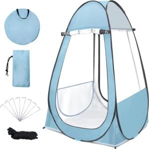 Pop Up Tent, Clear Outdoor Tents Sports Fishing, Rainproof and Windproof Beach Camping, Lightweight and Sturdy, Easy Set Up, UPF 50+ Portable Folding 39" x 64"